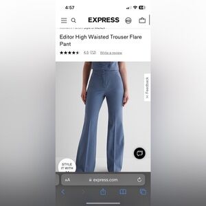 Express Editor High Waist Trouser Flare
